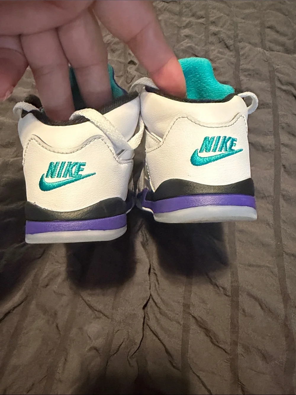 Nike Kids Black and Teal Bottoms
